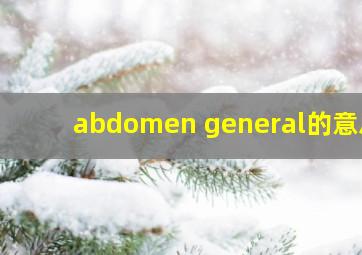 abdomen general的意思